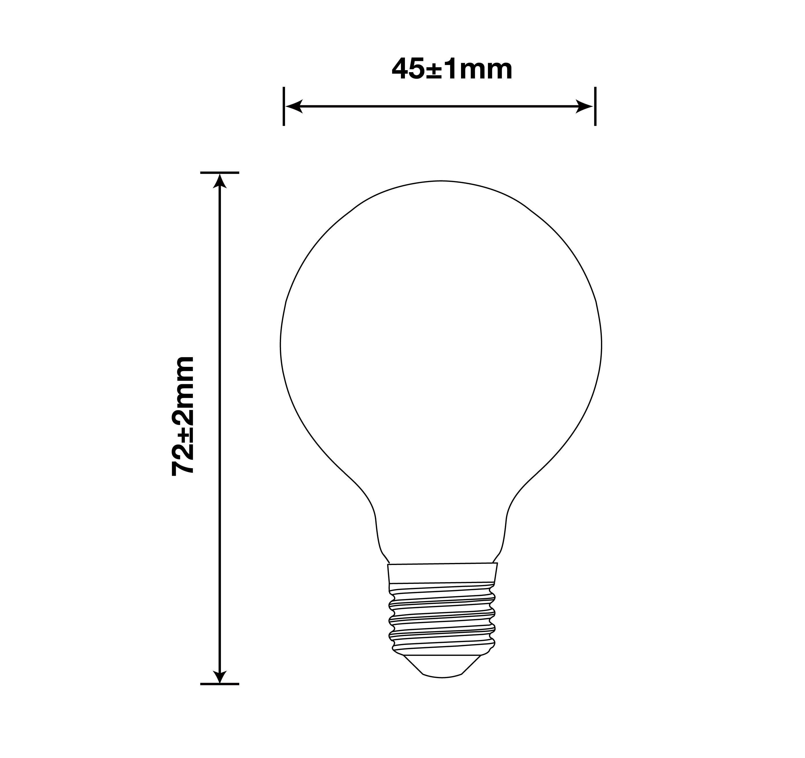 8W G25 Filament Bulbs/75Watts Edison G25 Bulbs